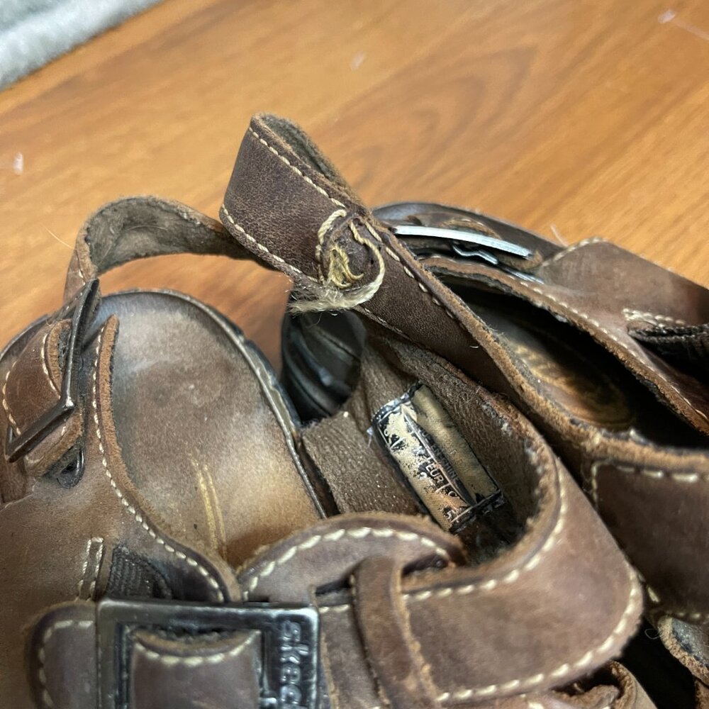 Skechers Women 90s Y2K Chunky Jammers Fisherman Brown Buckle Lug Sandal 6* - Picture 4 of 11